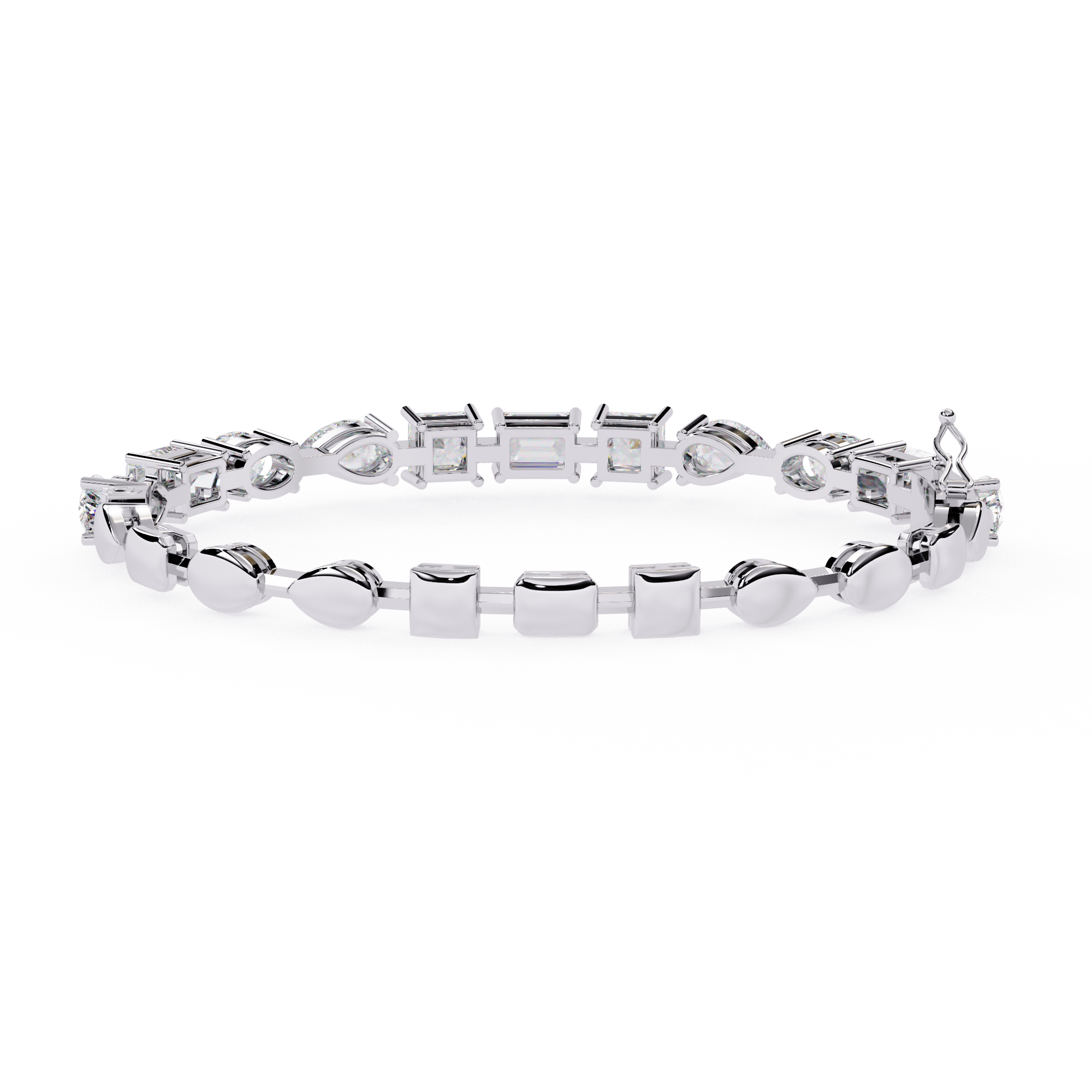 Solitairekart 13.84ct Mixed-Cut Diamond Tennis Bracelet-H Color, VS1 Clarity